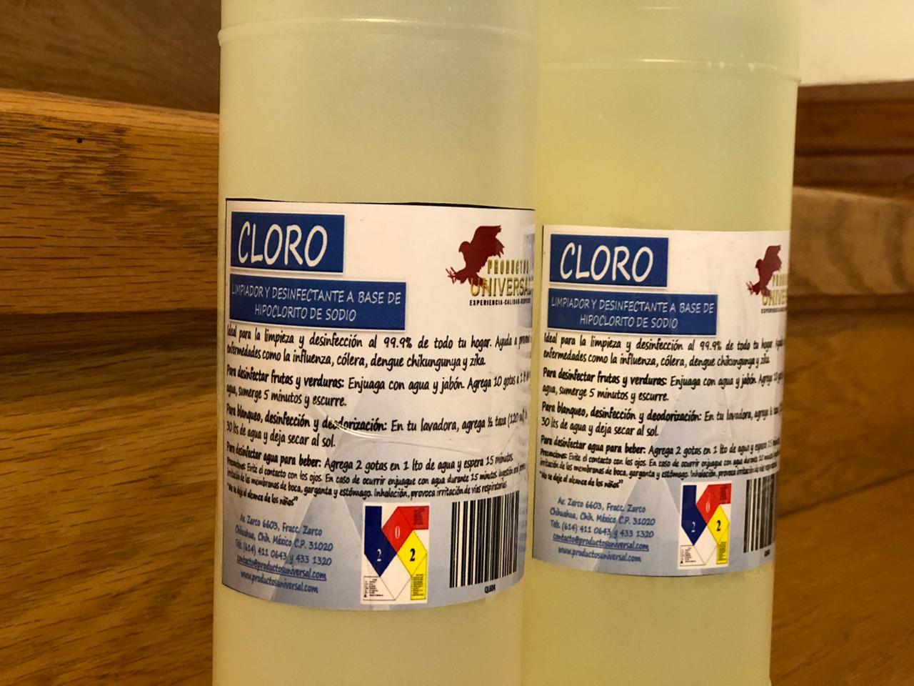 CLORO LIMPIADOR Y DESINFECTANTE A BASE DE HIPOCLORITO DE SODIO - Productos  de Limpieza en Chihuahua
