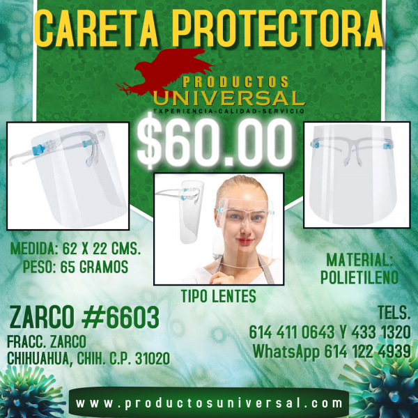 CARETA PROTECTORA FACIAL - Imagen 2